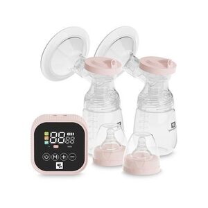 Imagine Pompa de san electrica dubla Lorelli Eva, ecran LCD, recipient 180ml, Roz