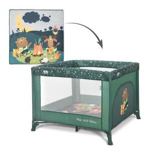 Imagine Tarc de joaca Lorelli Play N Relax, 100x100x75 cm, deschidere laterala cu fermoar, geanta de transport, Verde