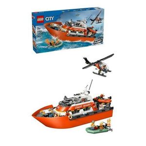 Imagine LEGO® City - Barca de salvare si elicopter ale Pazei de Coasta 60504, 742 piese