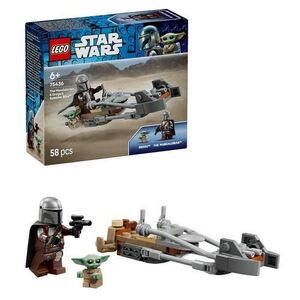 Imagine LEGO® Star Wars TM - Motocicleta rapida a lui Mandalorian si Grogu 75436, 58 piese