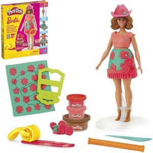 Imagine Set Play-Doh Barbie - Creatii vestimentare cu flori si franjuri, cu papusa inclusa