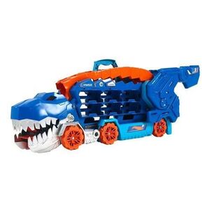 Imagine Camion transportator cu 2 masinute Hot Wheels Ultimate T-Rex Transporter