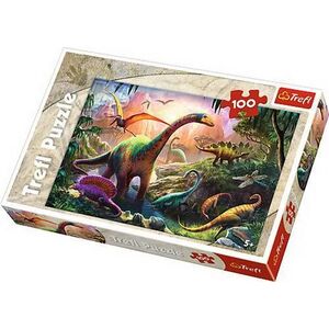 Imagine Puzzle Trefl 100 piese - Dinosaurs' Land