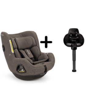 Imagine Set Scaun auto rotativ Nuna i-Size TODL next Chestnut, 40-105 cm + Baza isofix BASE next i-Size pentru TODL next, testat ADAC