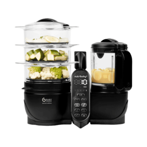 Imagine Robot multifunctional 5 in 1 Babymoov Nutribaby (+) XL, capacitate 2250 ml, 500 W, 3 viteze, Negru