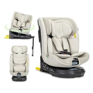 Imagine Scaun auto pentru copii Lorelli Solaris, i-Size, Isofix, picior de sprijin, rotativ 360, 40-150 cm, 0 luni-12 ani, Bej