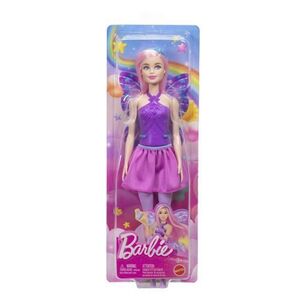 Imagine Papusa Barbie Zana cu par roz si tinuta in 2 culori