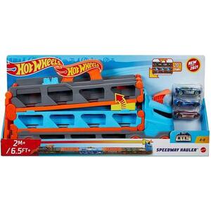 Imagine Set de joaca Hot Wheels 2 in 1, Mega Transportator masini (Multicolor)