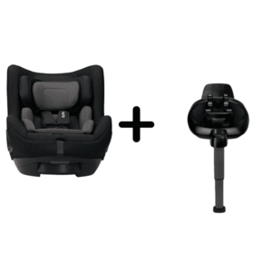 Imagine Set Scaun auto rotativ Nuna i-Size TODL next Caviar, 40-105 cm + Baza isofix BASE next i-Size pentru TODL next (Negru)