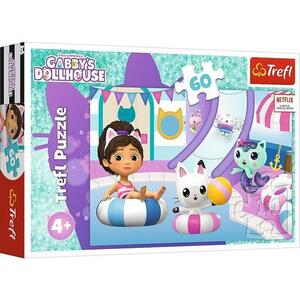 Imagine Puzzle Trefl Gabbys Dollhouse, Gabby la piscina, 60 piese