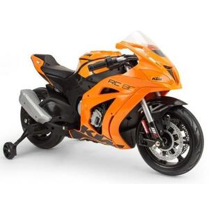 Imagine Motocicleta electrica de curse pentru copii Injusa licenta KTM, 12V, include roti ajutatoare, 3-6 Ani