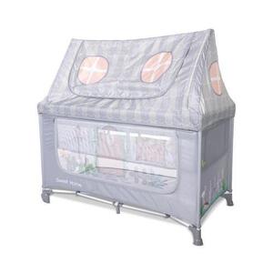 Imagine Patut pliabil Lorelli Sweet Home, 2 nivele, capotina detasabila, Gri