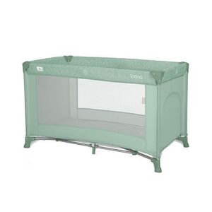 Imagine Patut pliabil pentru copii Lorelli Torino, 1 nivel, cu saltea inclusa si usa laterala cu fermoar, Verde