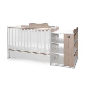 Imagine Patut modular multifunctional LORELLI Multi, 5 configurari diferite, 190 x 72 cm, Alb/Crem