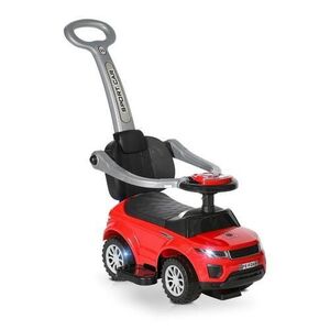 Imagine Masinuta de teren cu maner parental Lorelli, muzica, sunete si lumini, 1 - 3 ani, Rosu