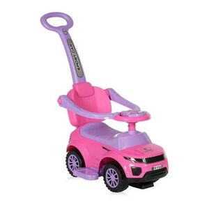 Imagine Masinuta de teren cu maner parental Lorelli, muzica, sunete si lumini, 1 - 3 ani, Roz