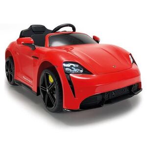 Imagine Masina electrica pentru copii Injusa Porsche Taycan, 12V, 2 viteze, frana electrica, lumini LED, radio, USB, telecomanda, 2 ani+, Rosu
