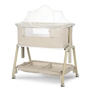 Imagine Patut Co Sleeper copii Lorelli Layla 2 in 1, cu latura pliabila, reglabil pe inaltime, sistem anti-reflux, Bej