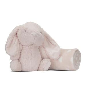 Imagine Paturica moale cu jucarie din plus elefant Lorelli Nappy, 90 x 75 cm, 0 luni +, Roz