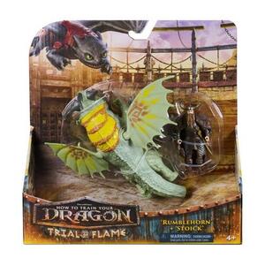Imagine Set figurine How to train your dragon - Trial of Fire, Rumblehorn si Stoick