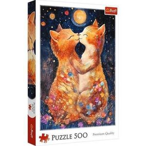 Imagine Puzzle Trefl 500 piese - Un sarut in lumina lunii