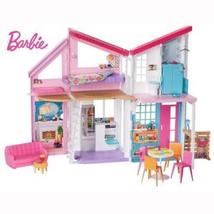Imagine Set de joaca Barbie - Casa Malibu, cu 25 accesorii