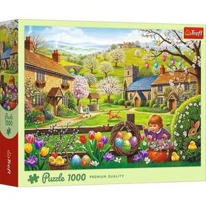 Imagine Puzzle Trefl 1000 piese, Vanatoare de oua de Paste