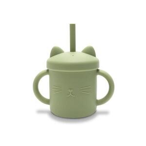 Imagine Canuta cu manere si pai Lorelli, din silicon natural, 9 luni+, Verde