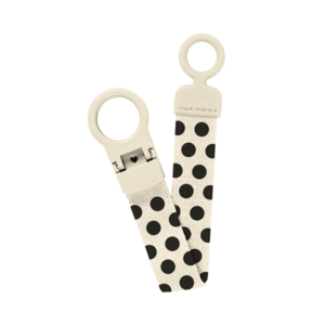 Imagine Lantisor clip Loop pentru suzeta BIBS Studio Collection Polka Dots, Crem