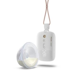 Imagine Pompa de san electrica simpla Philips Avent Hands-free SCF531/11, imita ritmul de baut al bebelusului, cupa gradata, 8 moduri de stimulare, 16 niveluri de extagere a laptelui, putere uz spitalicesc (Alb)