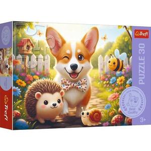 Imagine PUZZLE TREFL O ZI CU CORGI, 30 de piese