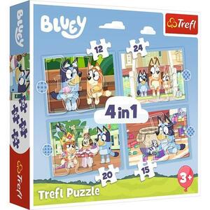 Imagine Puzzle Trefl 4 in 1 Lumea lui Bluey, 12/15/20/24 piese