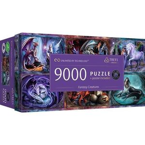 Imagine Puzzle panoramic Trefl din 9000 piese - Creaturi fantastice