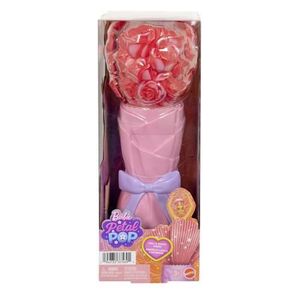 Imagine Set Papusa Barbie Petal Pop Trandafir rosu si accesorii