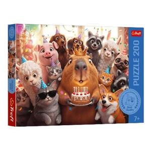 Imagine Puzzle Trefl Capibara si tort de ziua de nastere, 200 de piese