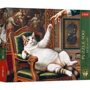 Imagine Puzzle Trefl Premium Plus Pets As Art Majestatea sa pufoasa, 500 de piese