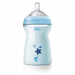 Imagine Biberon anti-colici, Chicco, Plastic/Silicon, 6 luni+, 330ml, Albastru