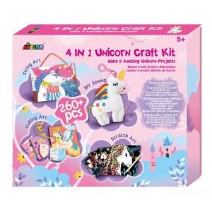 Imagine Set creativ 4 in 1 - Unicorni, Avenir, 5 ani +
