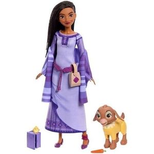 Imagine Papusa cu animalut si accesorii Disney Wish Fashion Doll Asha, 30 cm