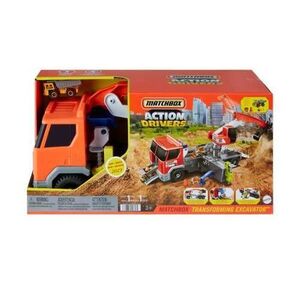Imagine Camion excavator, Mattel, Matchbox, Multicolor