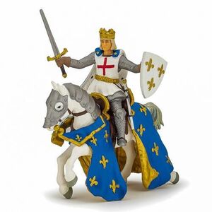 Imagine Figurina Papo - Personaje istorice, Saint Louis pe cal