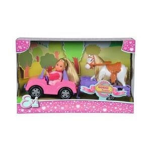 Imagine Set papusi - Evi Masinuta cu remorca pentru cai / Horse Trailer - Evi Love - Steffi Love