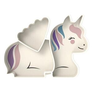 Imagine Farfurie compartimentata Melii Unicorn, silicon, cu ventuza, 6 luni+