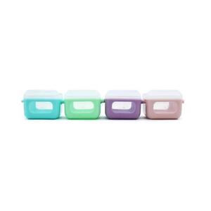 Imagine Set 4 recipiente din silicon Melii Snap&Go Cubes, 4x118ml, 17.5x12.5x8cm