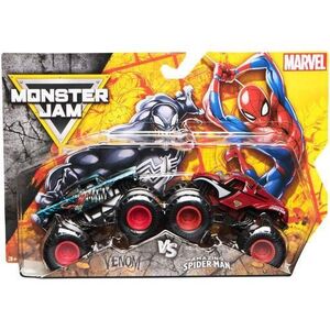 Imagine Set 2 masinute Monster Jam Marvel - Venom vs The Amazing Spider-Man , 1: 64