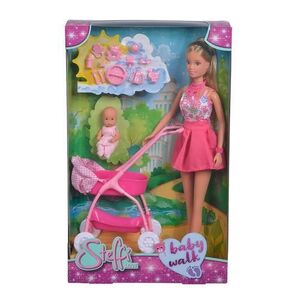 Imagine Papusa Steffi Love si carucior bebe