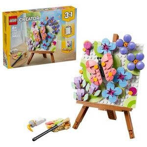 Imagine LEGO® Creator Tablou decorativ cu arta florala 31390, 348 de piese