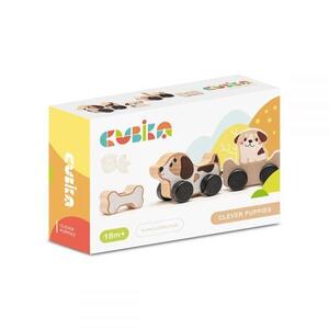 Imagine Jucarie din lemn Cubika Puppy Family