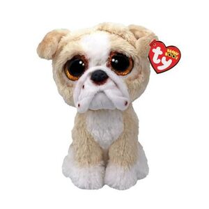 Imagine Jucarie de plus TY Boos Pooch Cainele Taur Englezesc Cafeniu, 15cm