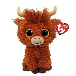 Imagine Jucarie de plus TY Boos Alfie Vaca Maro de Munte, 15cm